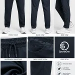 SportsOne Men’s Navy Track Pant with Zipper Pocket