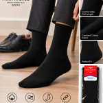 Park Avenue Men's White Full Length Combed Cotton Formal Socks pack of 3
