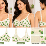 Desire Women's Green Floral Print Bra Combo – Pack of 2