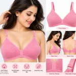 Groversons Paris Beauty MIA Seamless Non-Padded Full Coverage Bra – Pink & Black Combo