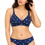 Desire Mamta Set Heart Print Bra and Panty Combo – Pack of 3
